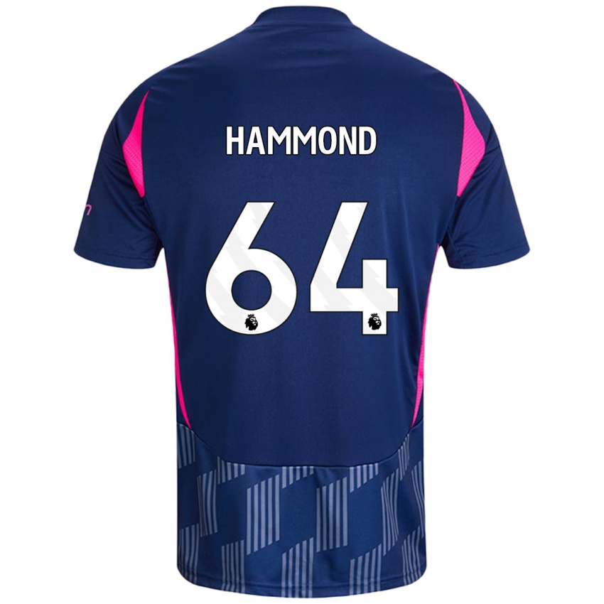 Bambino Maglia Ben Hammond #64 Blu Royal Rosa Kit Gara Away 2024/25 Maglietta