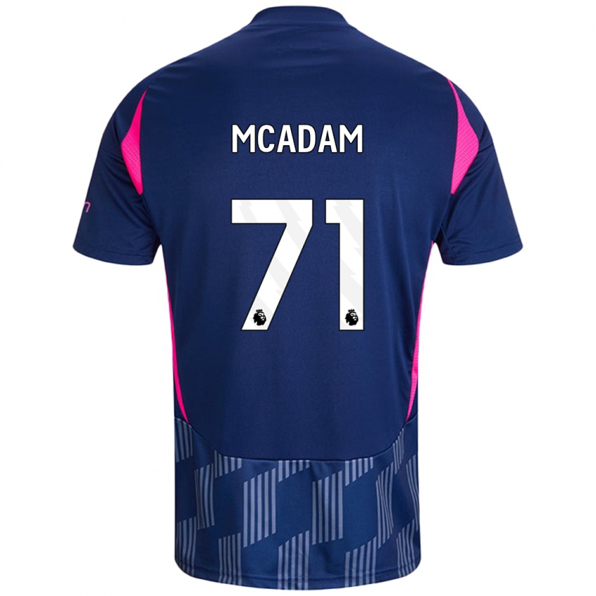 Bambino Maglia Kyle Mcadam #71 Blu Royal Rosa Kit Gara Away 2024/25 Maglietta