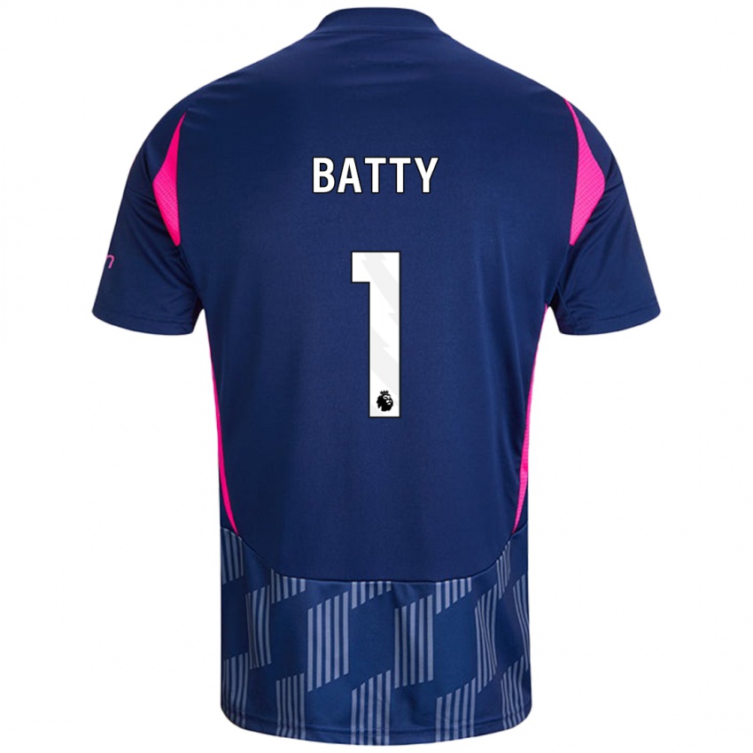 Bambino Maglia Emily Batty #1 Blu Royal Rosa Kit Gara Away 2024/25 Maglietta