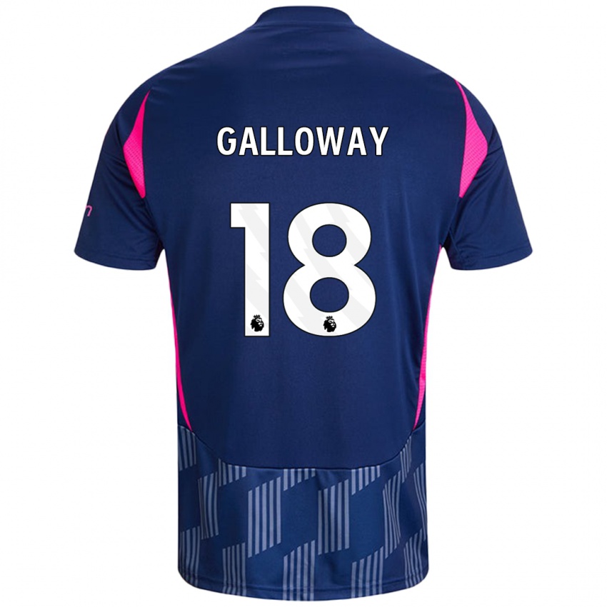 Bambino Maglia Bridget Galloway #18 Blu Royal Rosa Kit Gara Away 2024/25 Maglietta