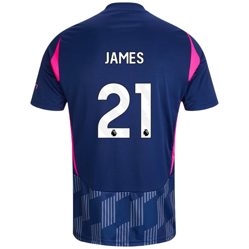 Bambino Maglia Hayley James #21 Blu Royal Rosa Kit Gara Away 2024/25 Maglietta