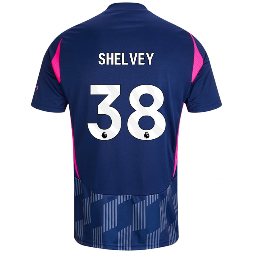 Bambino Maglia George Shelvey #38 Blu Royal Rosa Kit Gara Away 2024/25 Maglietta