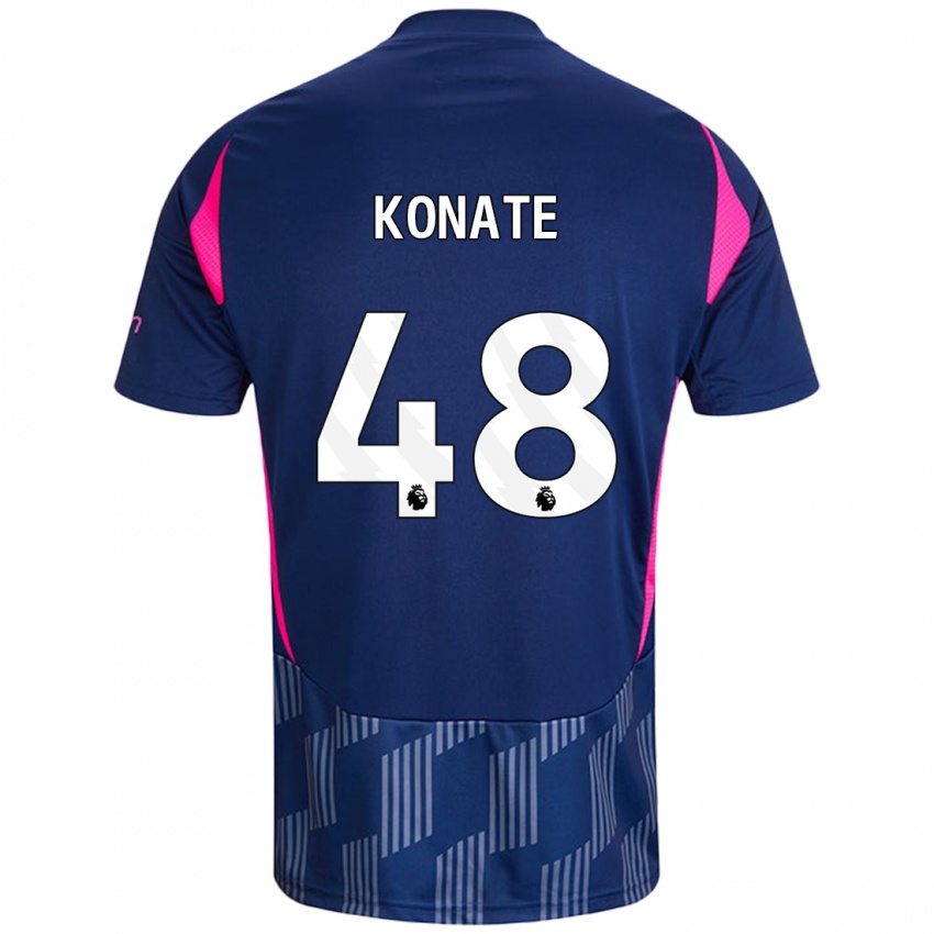 Bambino Maglia Ateef Konaté #48 Blu Royal Rosa Kit Gara Away 2024/25 Maglietta