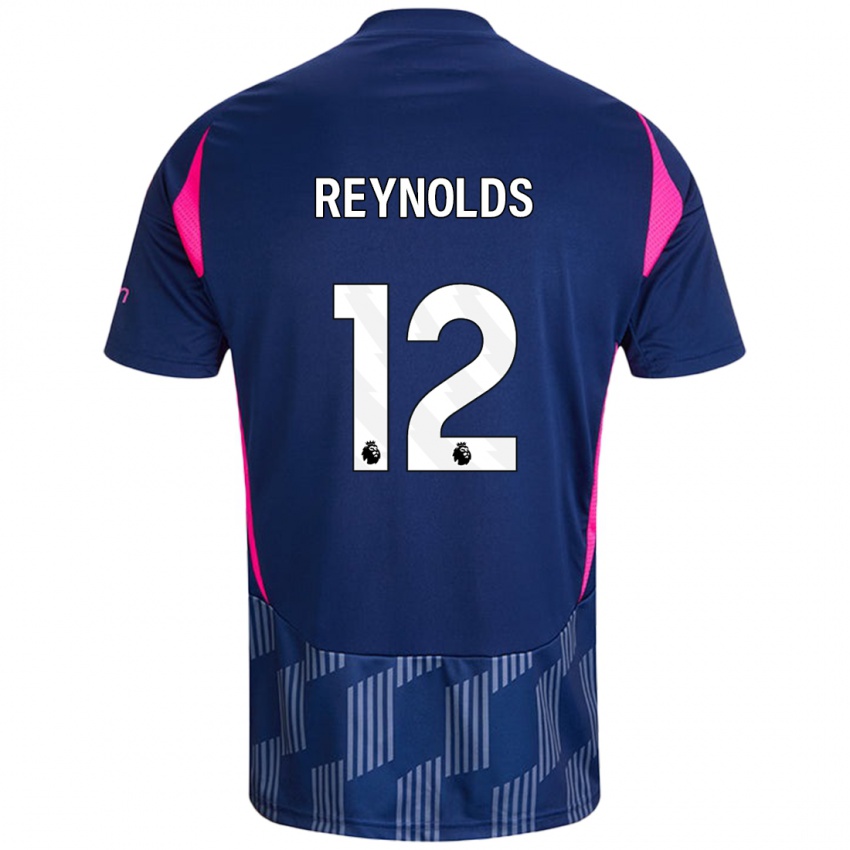 Bambino Maglia Niamh Reynolds #12 Blu Royal Rosa Kit Gara Away 2024/25 Maglietta