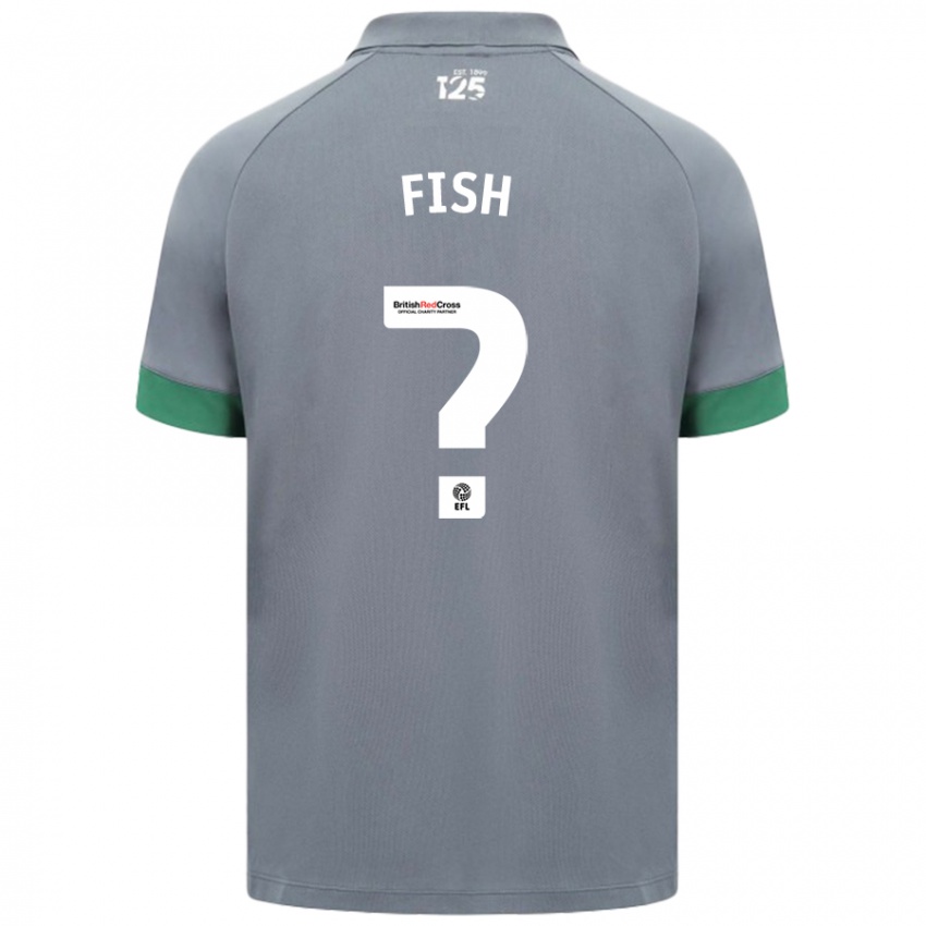 Bambino Maglia Will Fish #0 Grigio Scuro Kit Gara Away 2024/25 Maglietta