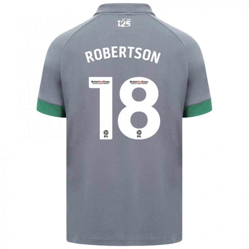 Bambino Maglia Alex Robertson #18 Grigio Scuro Kit Gara Away 2024/25 Maglietta