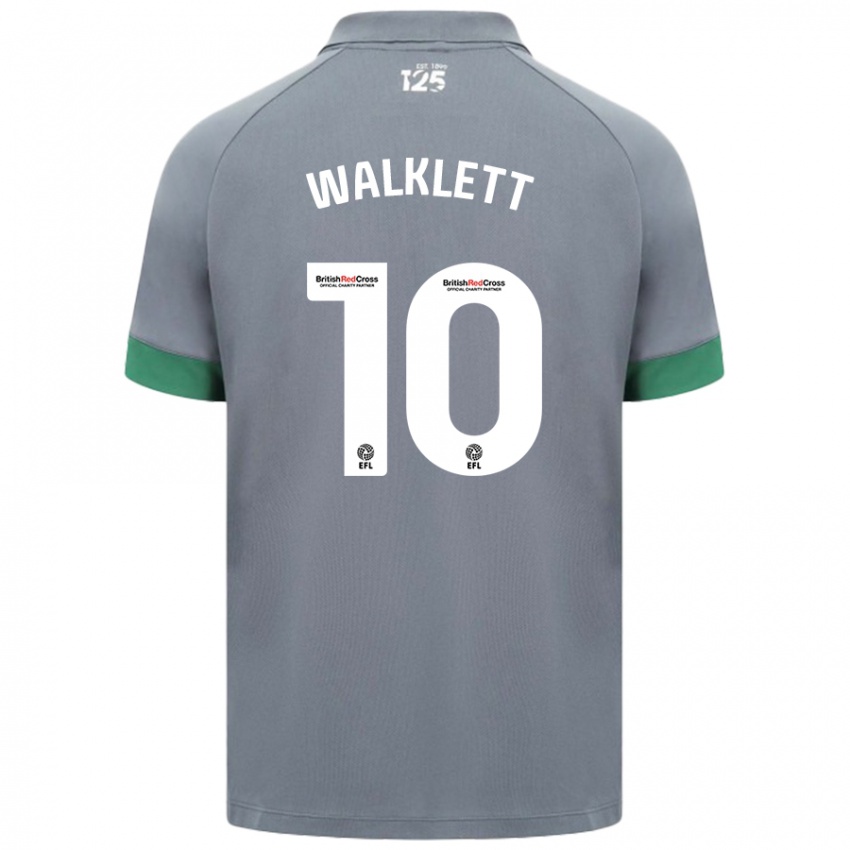 Bambino Maglia Kerry Walklett #10 Grigio Scuro Kit Gara Away 2024/25 Maglietta