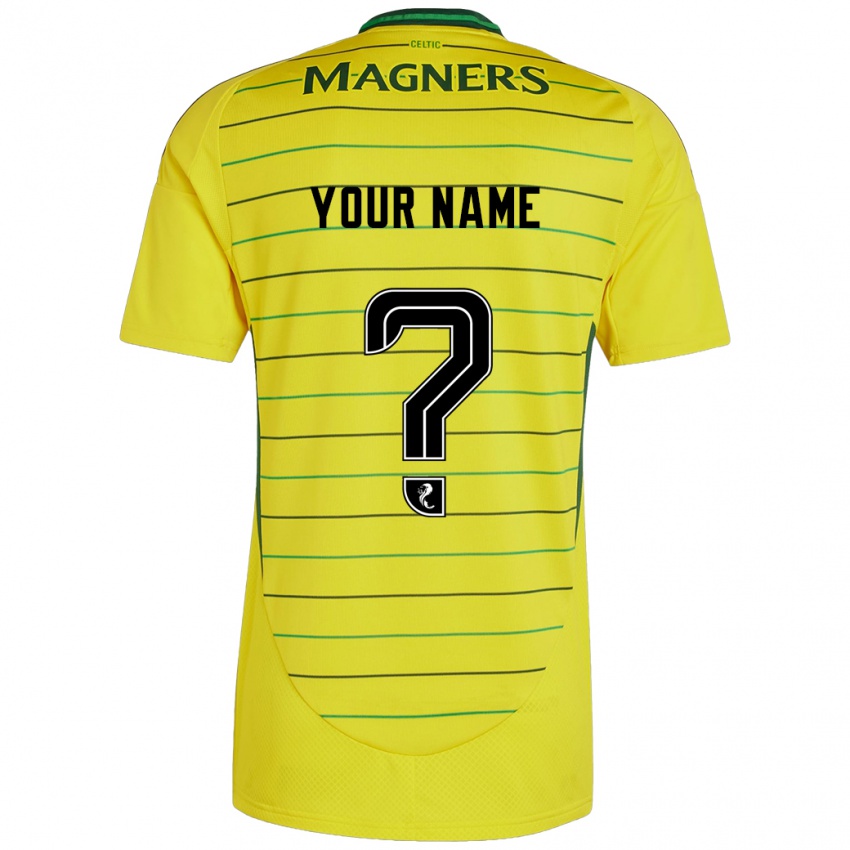 Bambino Maglia Il Tuo Nome #0 Giallo Kit Gara Away 2024/25 Maglietta