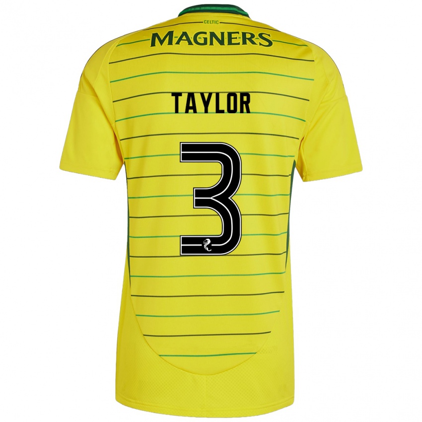 Bambino Maglia Greg Taylor #3 Giallo Kit Gara Away 2024/25 Maglietta