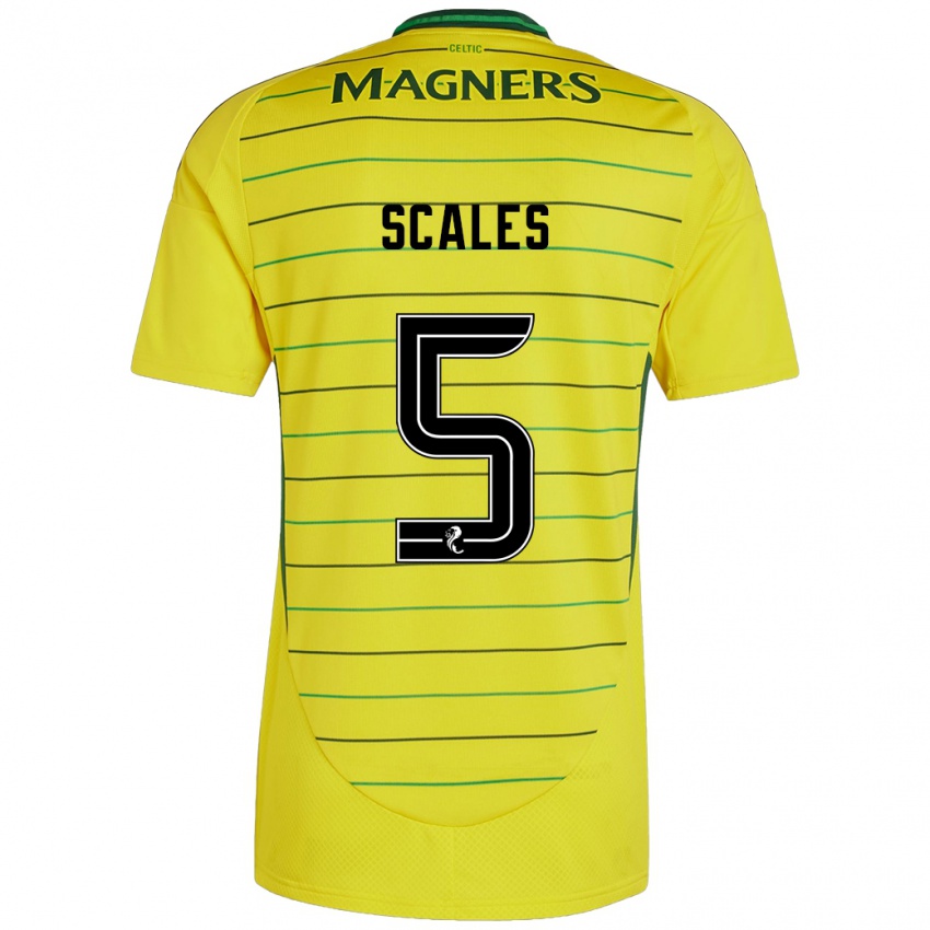 Bambino Maglia Liam Scales #5 Giallo Kit Gara Away 2024/25 Maglietta