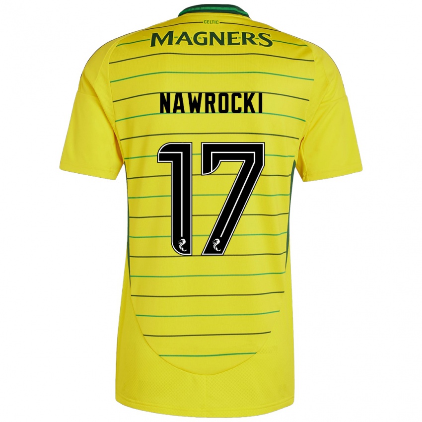 Bambino Maglia Maik Nawrocki #17 Giallo Kit Gara Away 2024/25 Maglietta