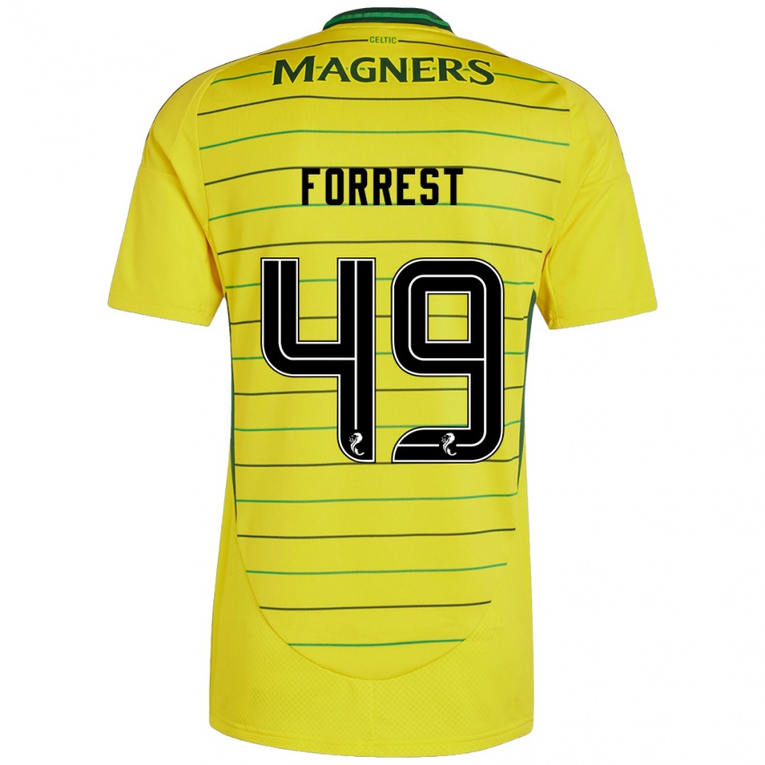 Bambino Maglia James Forrest #49 Giallo Kit Gara Away 2024/25 Maglietta