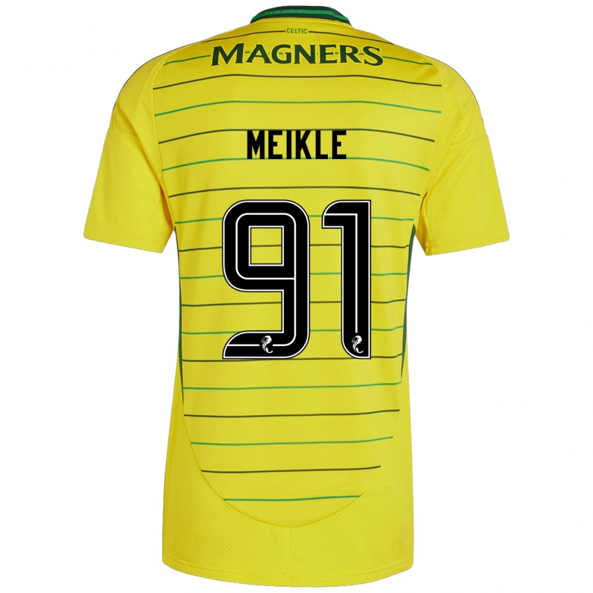 Bambino Maglia Jamie Meikle #91 Giallo Kit Gara Away 2024/25 Maglietta