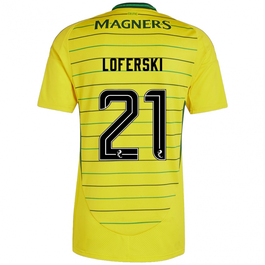 Bambino Maglia Kit Loferski #21 Giallo Kit Gara Away 2024/25 Maglietta