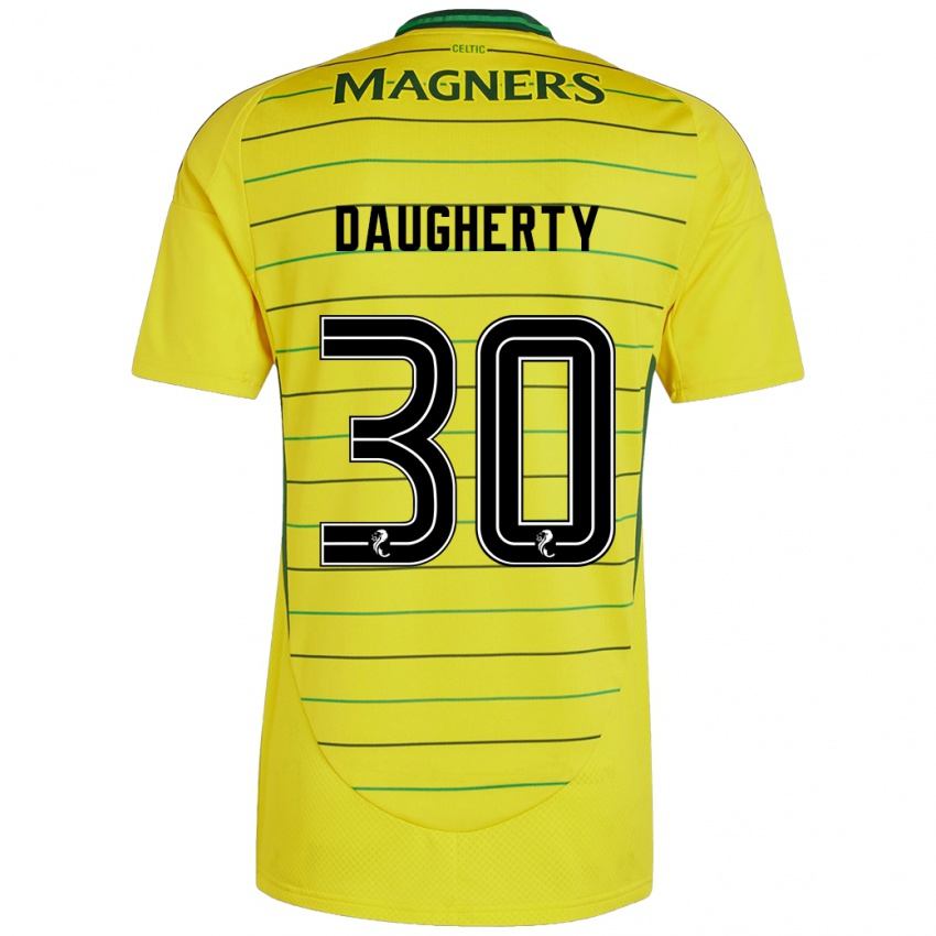 Bambino Maglia Kelsey Daugherty #30 Giallo Kit Gara Away 2024/25 Maglietta