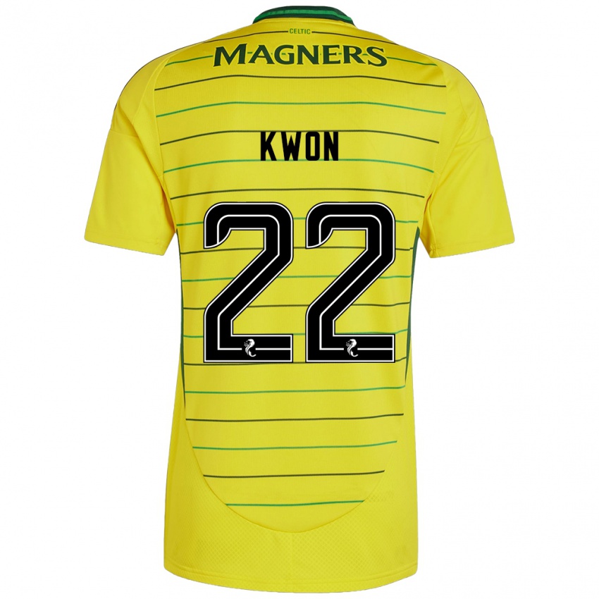 Bambino Maglia Hyeok-Kyu Kwon #22 Giallo Kit Gara Away 2024/25 Maglietta