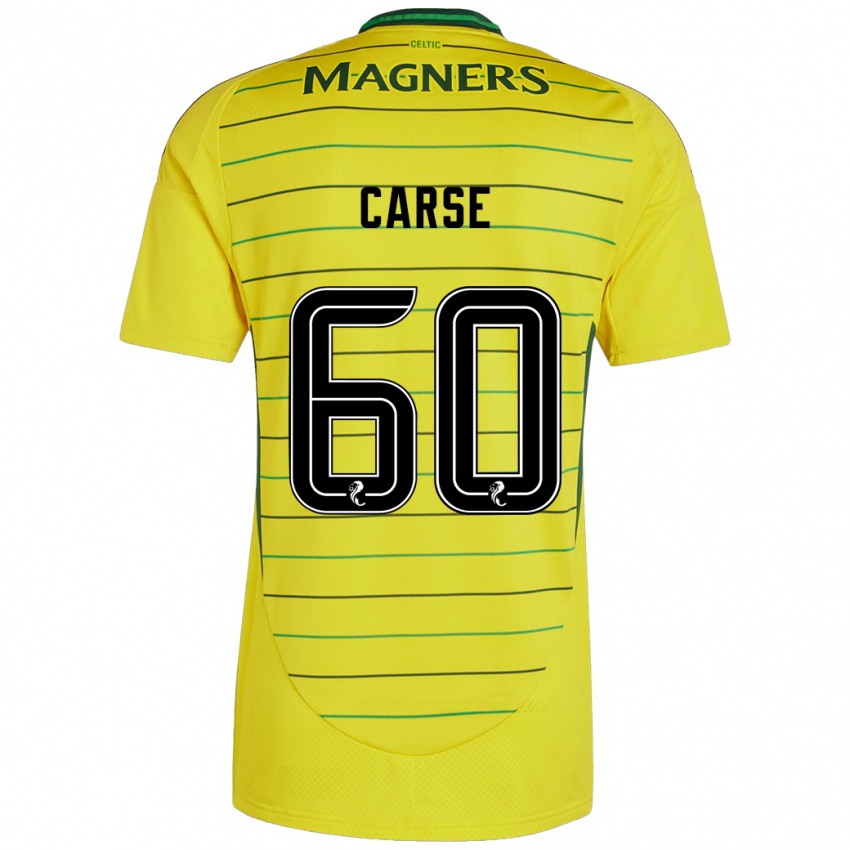 Bambino Maglia Mackenzie Carse #60 Giallo Kit Gara Away 2024/25 Maglietta