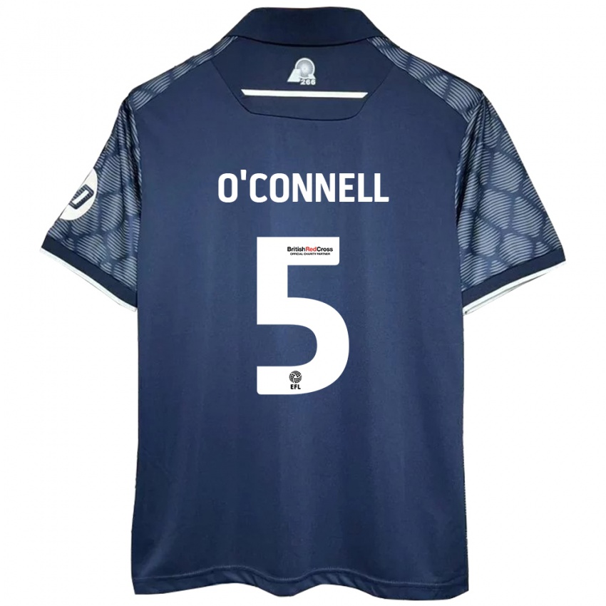 Bambino Maglia Eoghan O'connell #5 Nero Kit Gara Away 2024/25 Maglietta