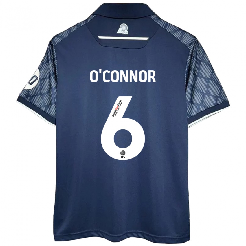 Bambino Maglia Thomas O'connor #6 Nero Kit Gara Away 2024/25 Maglietta