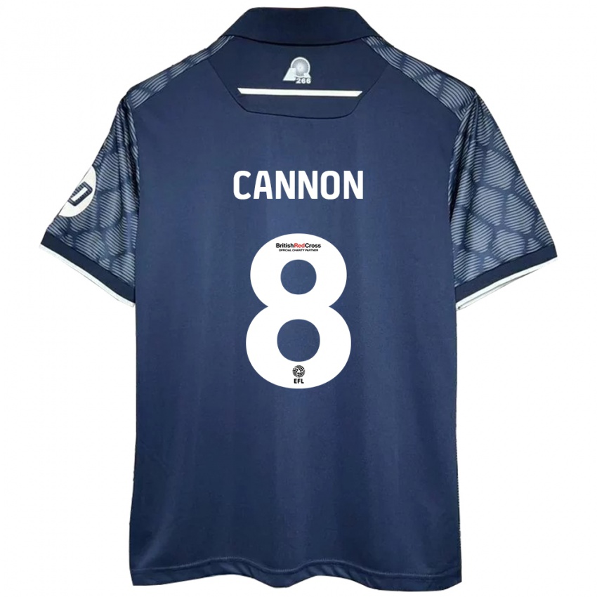 Bambino Maglia Andy Cannon #8 Nero Kit Gara Away 2024/25 Maglietta