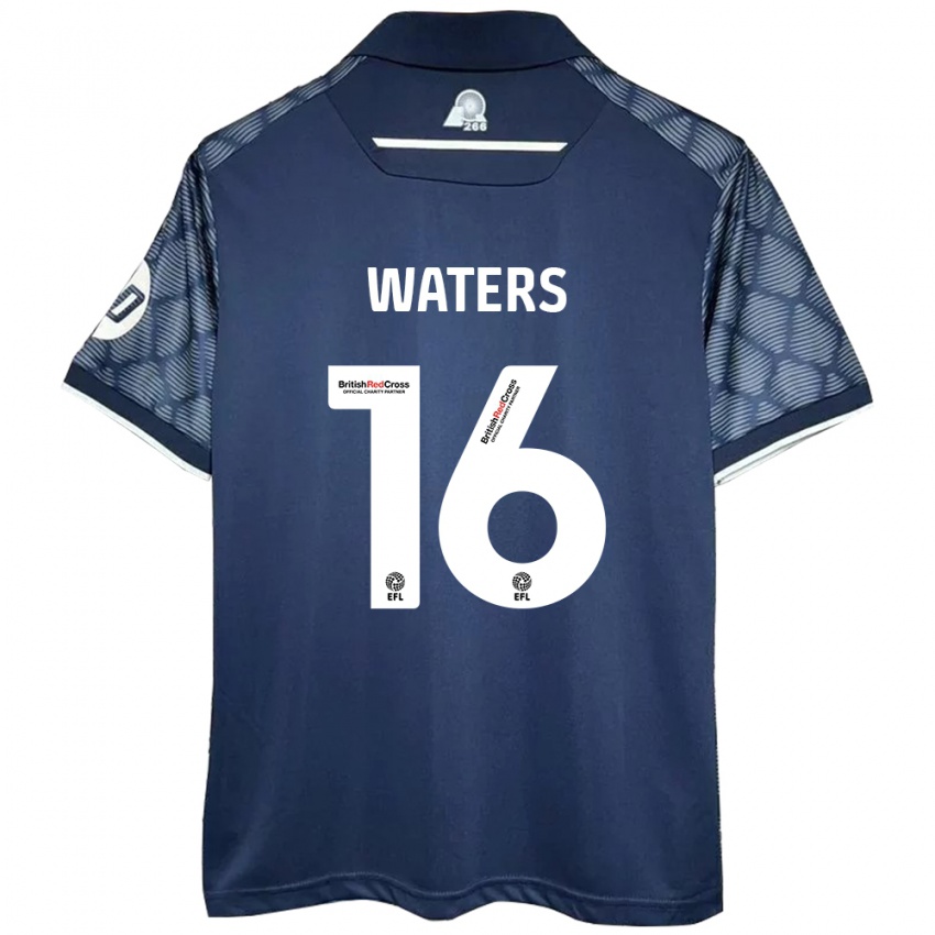 Bambino Maglia Billy Waters #16 Nero Kit Gara Away 2024/25 Maglietta