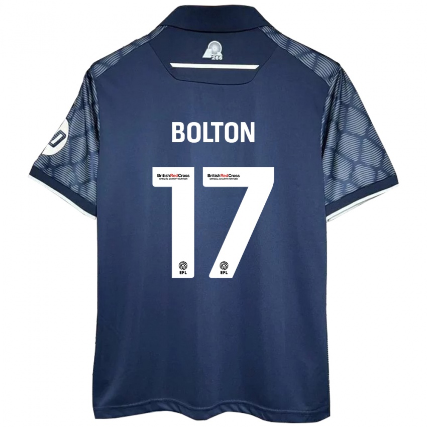 Bambino Maglia Luke Bolton #17 Nero Kit Gara Away 2024/25 Maglietta