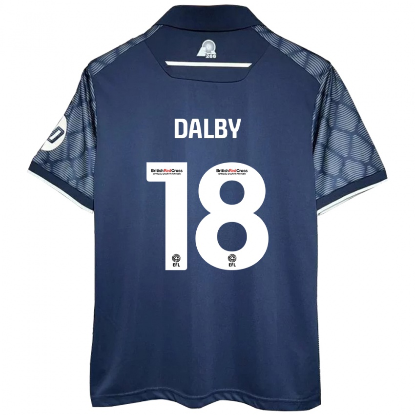 Bambino Maglia Sam Dalby #18 Nero Kit Gara Away 2024/25 Maglietta