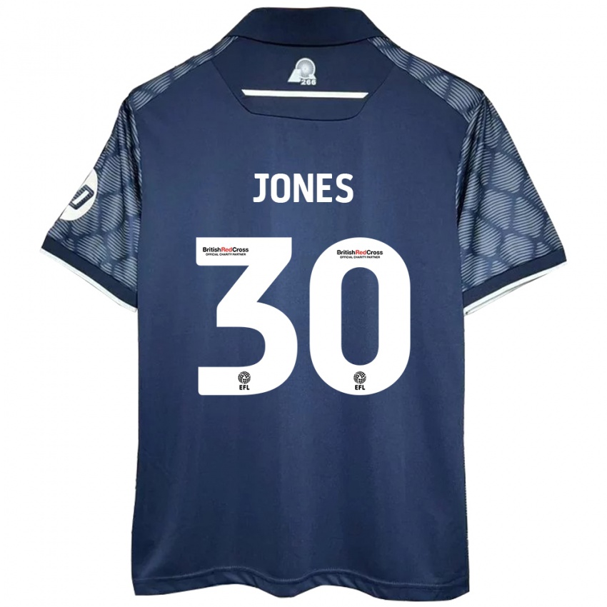 Bambino Maglia James Jones #30 Nero Kit Gara Away 2024/25 Maglietta