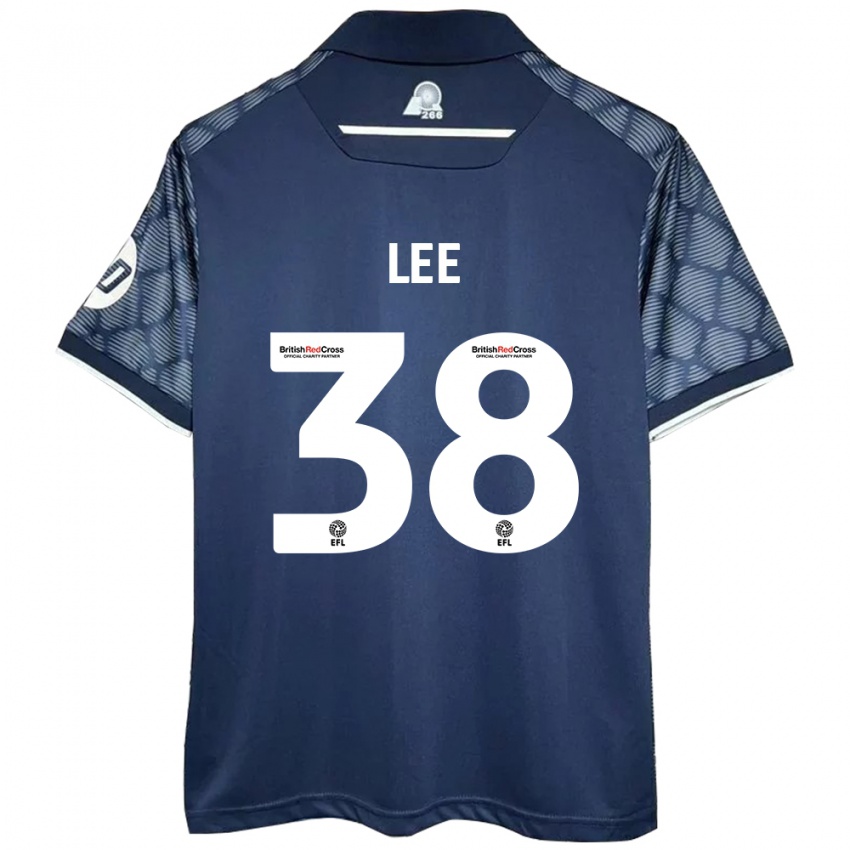 Bambino Maglia Elliot Lee #38 Nero Kit Gara Away 2024/25 Maglietta