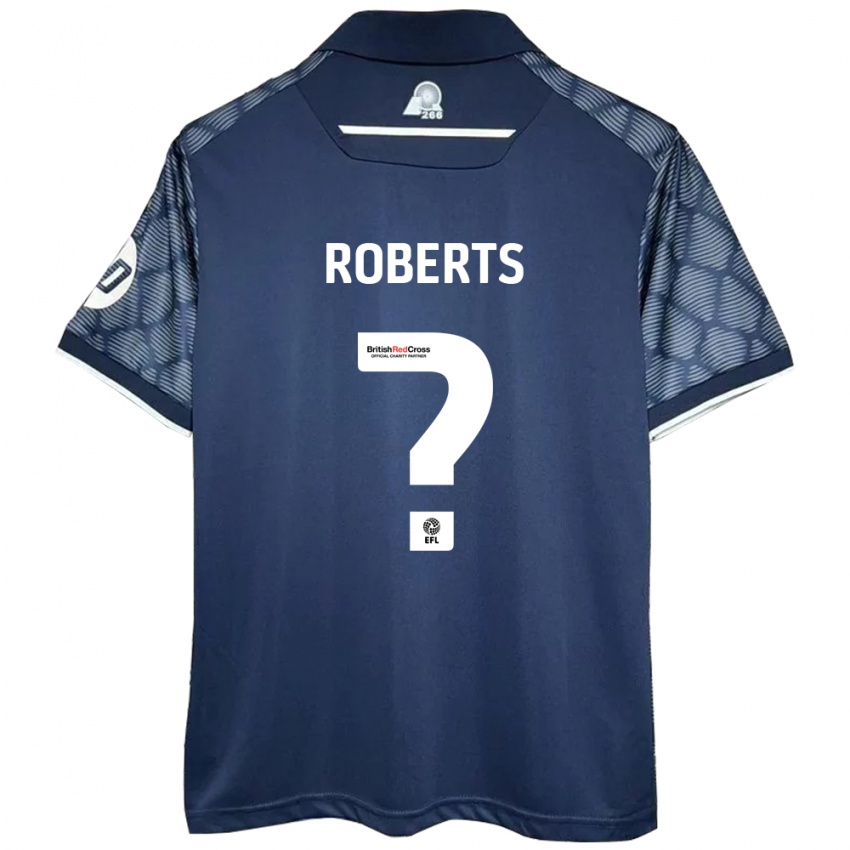 Bambino Maglia Hari Roberts #0 Nero Kit Gara Away 2024/25 Maglietta