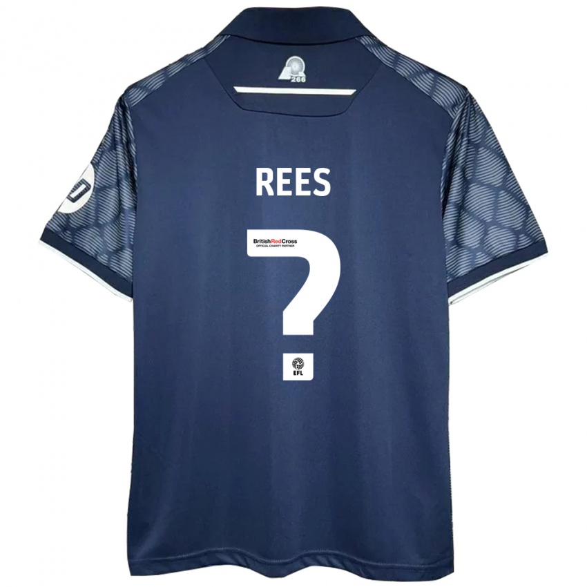 Bambino Maglia Joe Rees #0 Nero Kit Gara Away 2024/25 Maglietta