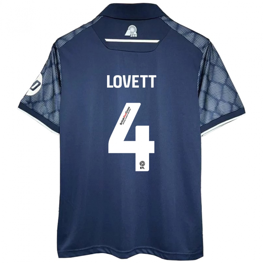 Bambino Maglia Erin Lovett #4 Nero Kit Gara Away 2024/25 Maglietta