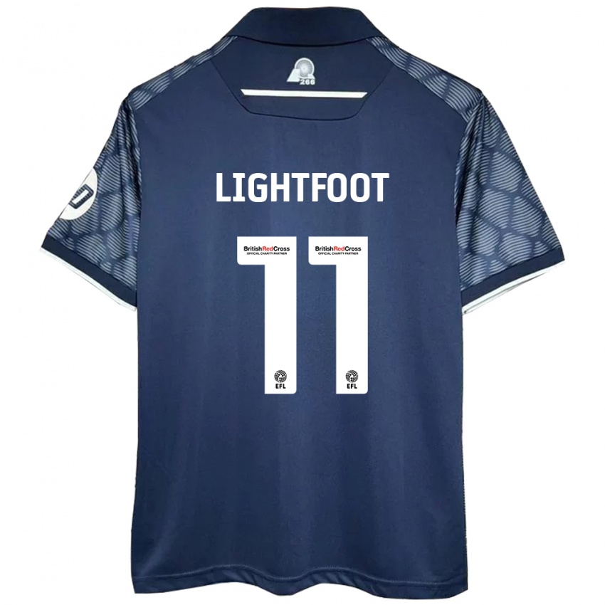 Bambino Maglia Amber Lightfoot #11 Nero Kit Gara Away 2024/25 Maglietta