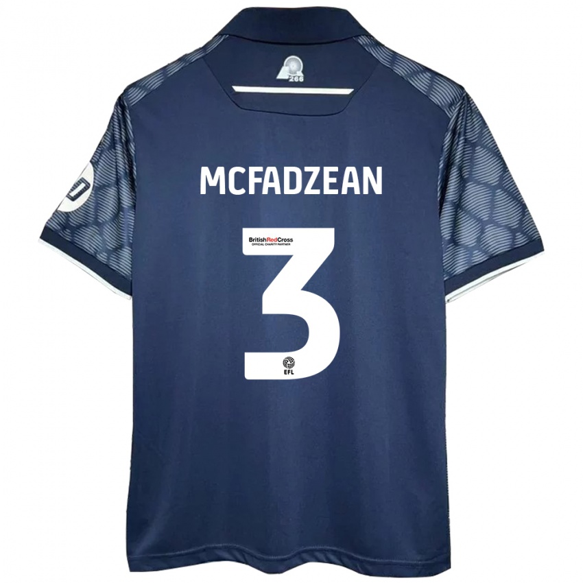 Bambino Maglia Callum Mcfadzean #3 Nero Kit Gara Away 2024/25 Maglietta