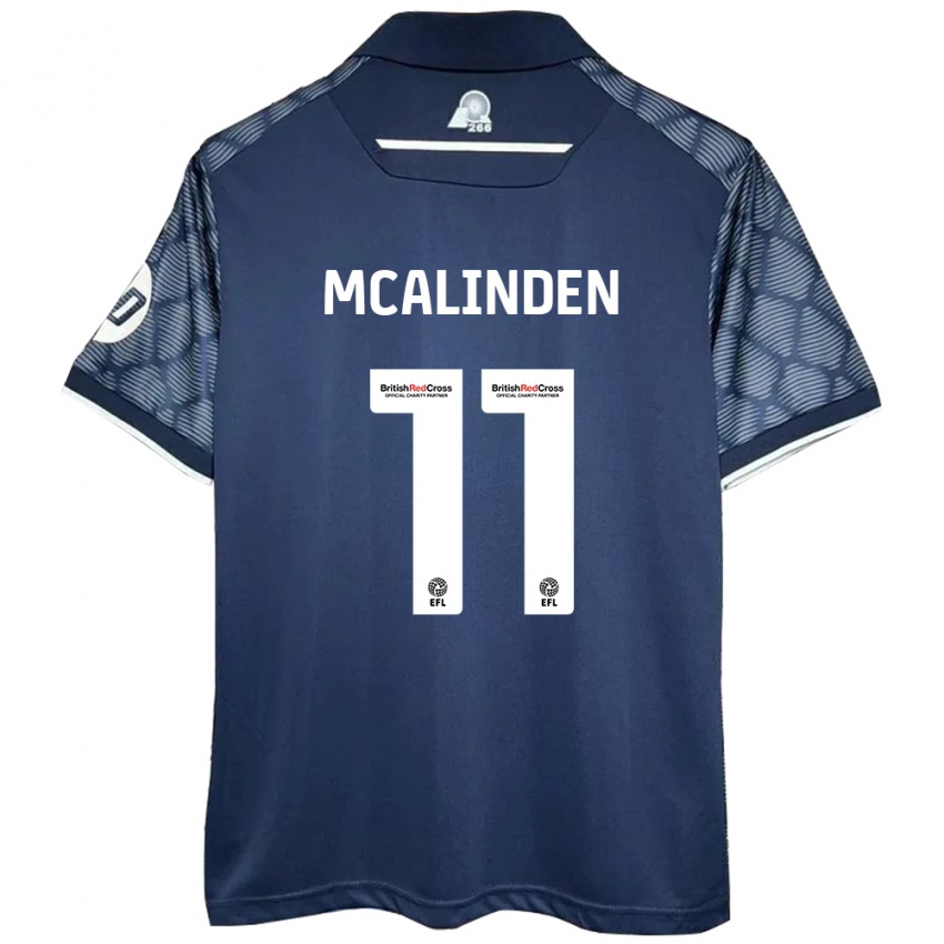 Bambino Maglia Liam Mcalinden #11 Nero Kit Gara Away 2024/25 Maglietta