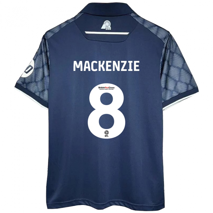 Bambino Maglia Libby Mackenzie #8 Nero Kit Gara Away 2024/25 Maglietta