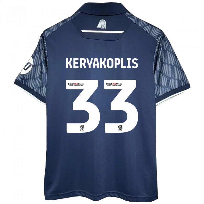 Bambino Maglia Hannah Keryakoplis #33 Nero Kit Gara Away 2024/25 Maglietta