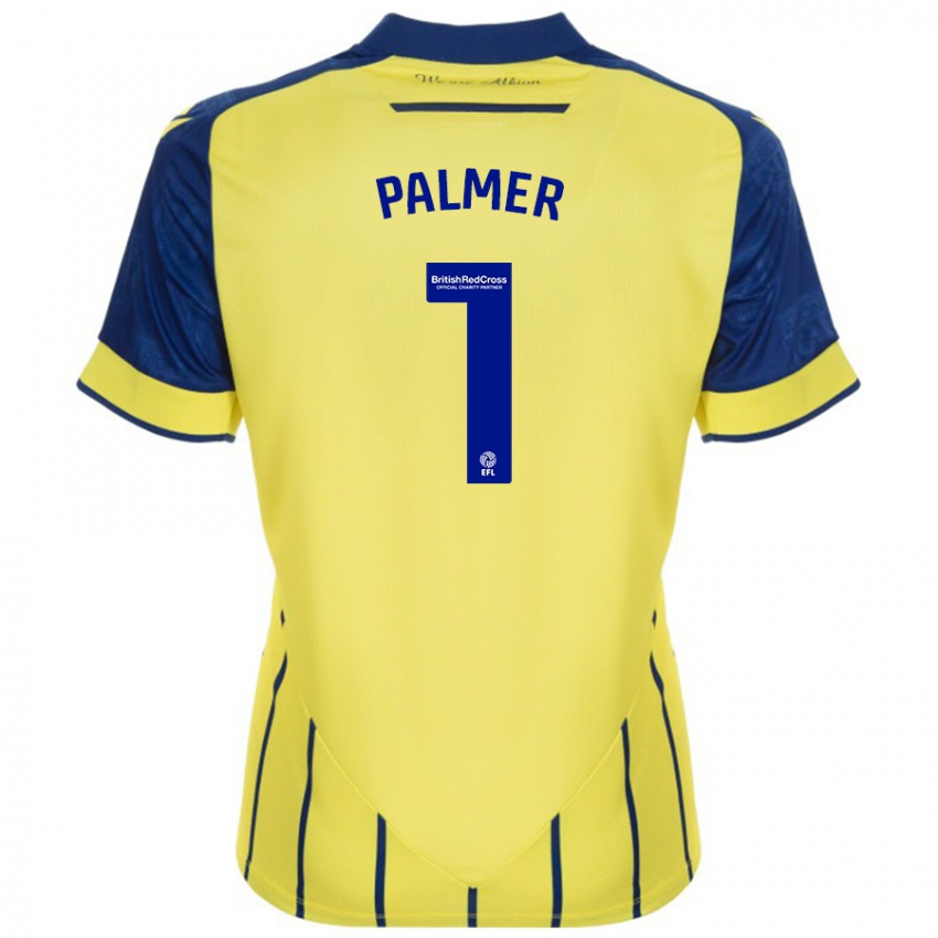 Bambino Maglia Alex Palmer #1 Giallo Blu Kit Gara Away 2024/25 Maglietta