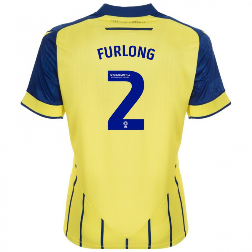 Bambino Maglia Darnell Furlong #2 Giallo Blu Kit Gara Away 2024/25 Maglietta