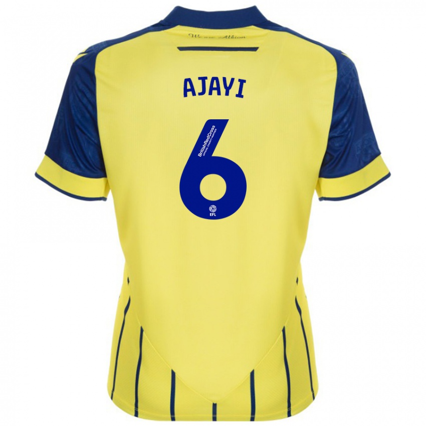 Bambino Maglia Semi Ajayi #6 Giallo Blu Kit Gara Away 2024/25 Maglietta