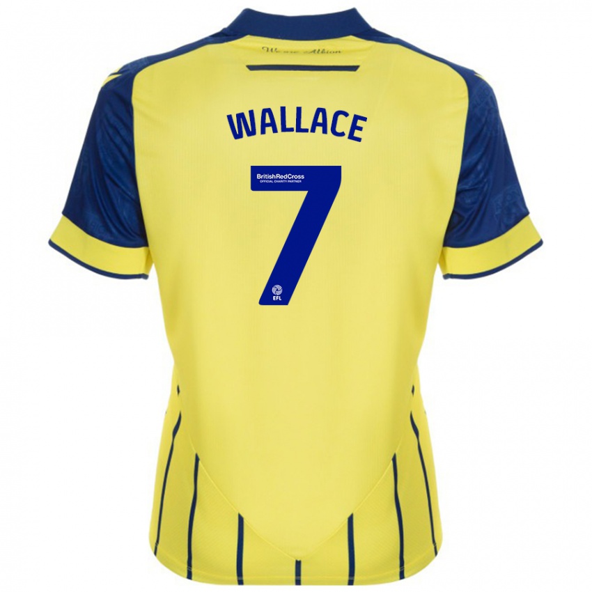 Bambino Maglia Jed Wallace #7 Giallo Blu Kit Gara Away 2024/25 Maglietta