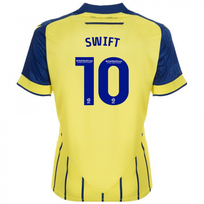 Bambino Maglia John Swift #10 Giallo Blu Kit Gara Away 2024/25 Maglietta