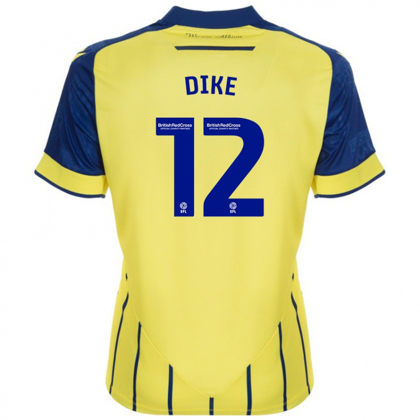 Bambino Maglia Daryl Dike #12 Giallo Blu Kit Gara Away 2024/25 Maglietta