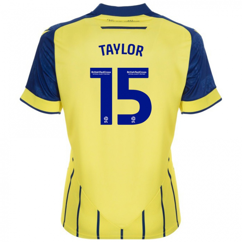 Bambino Maglia Caleb Taylor #15 Giallo Blu Kit Gara Away 2024/25 Maglietta