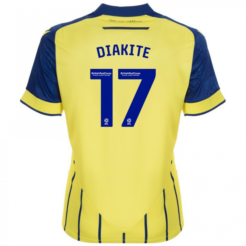 Bambino Maglia Ousmane Diakité #17 Giallo Blu Kit Gara Away 2024/25 Maglietta