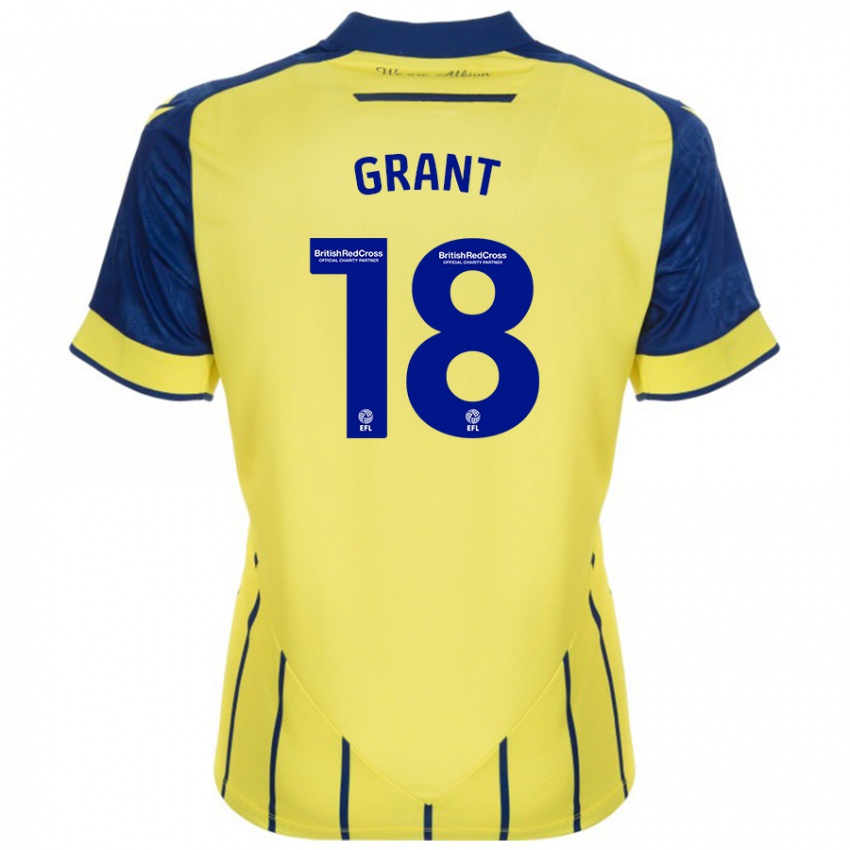 Bambino Maglia Karlan Grant #18 Giallo Blu Kit Gara Away 2024/25 Maglietta