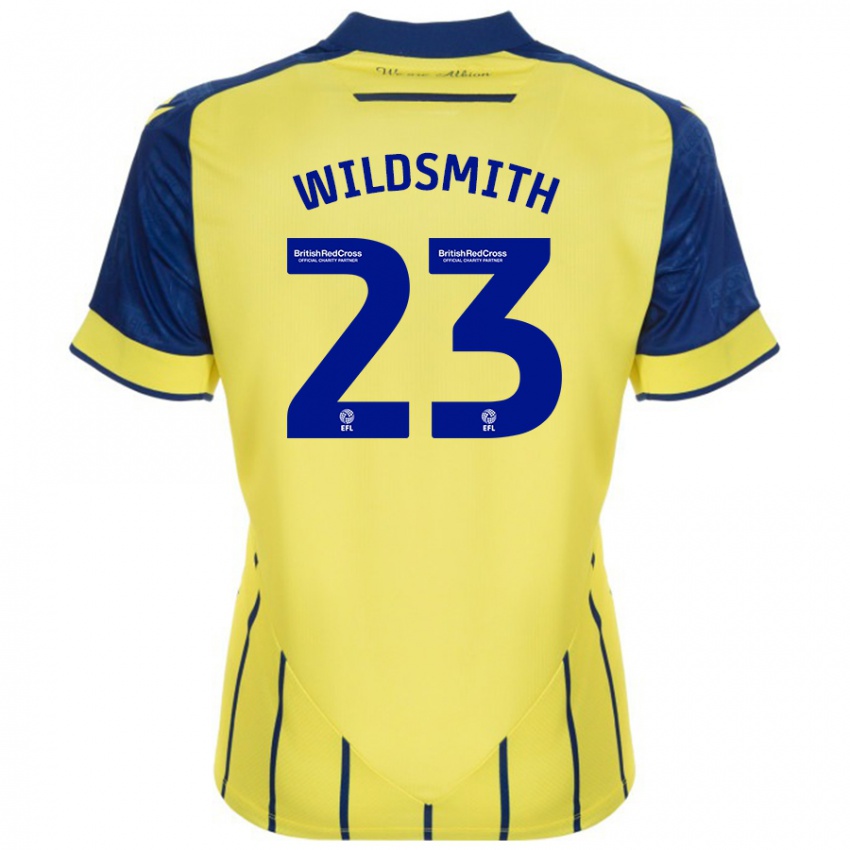 Bambino Maglia Joe Wildsmith #23 Giallo Blu Kit Gara Away 2024/25 Maglietta