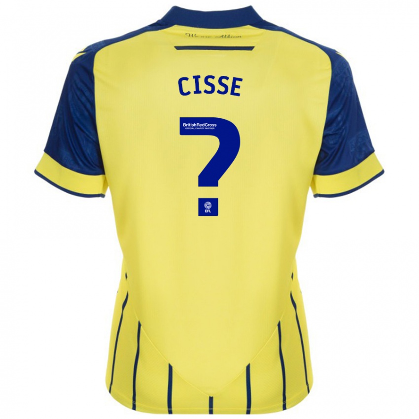 Bambino Maglia Ben Cisse #0 Giallo Blu Kit Gara Away 2024/25 Maglietta