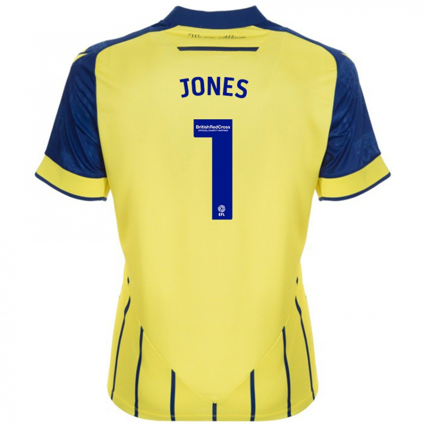 Bambino Maglia Lucy Jones #1 Giallo Blu Kit Gara Away 2024/25 Maglietta