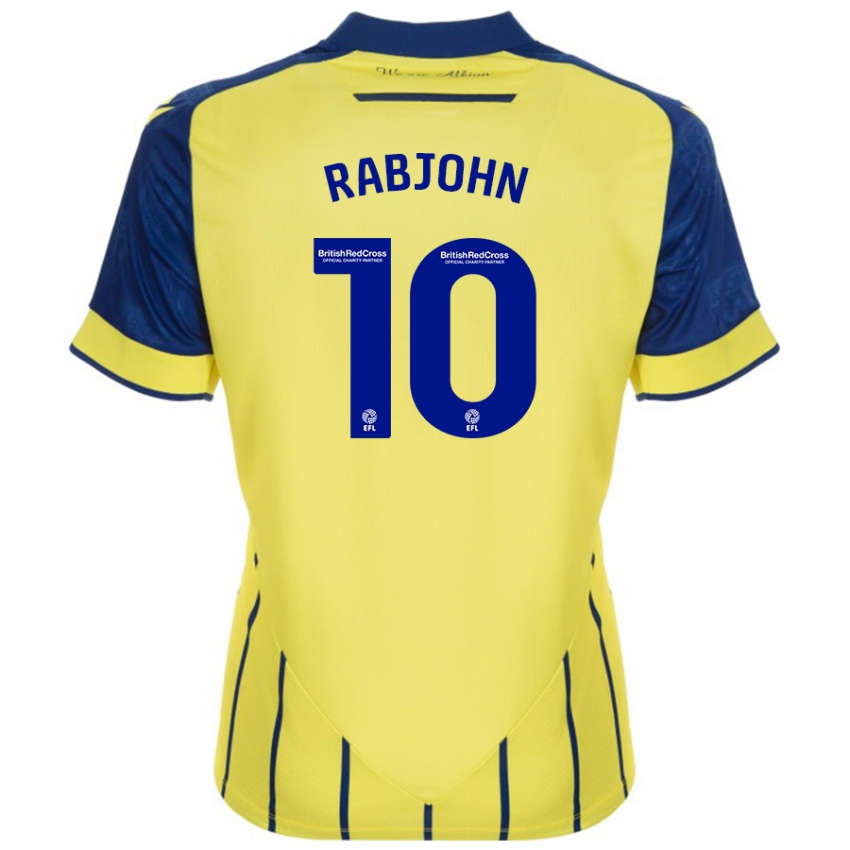 Bambino Maglia Olivia Rabjohn #10 Giallo Blu Kit Gara Away 2024/25 Maglietta